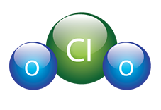 Molecula del dioxido de cloro